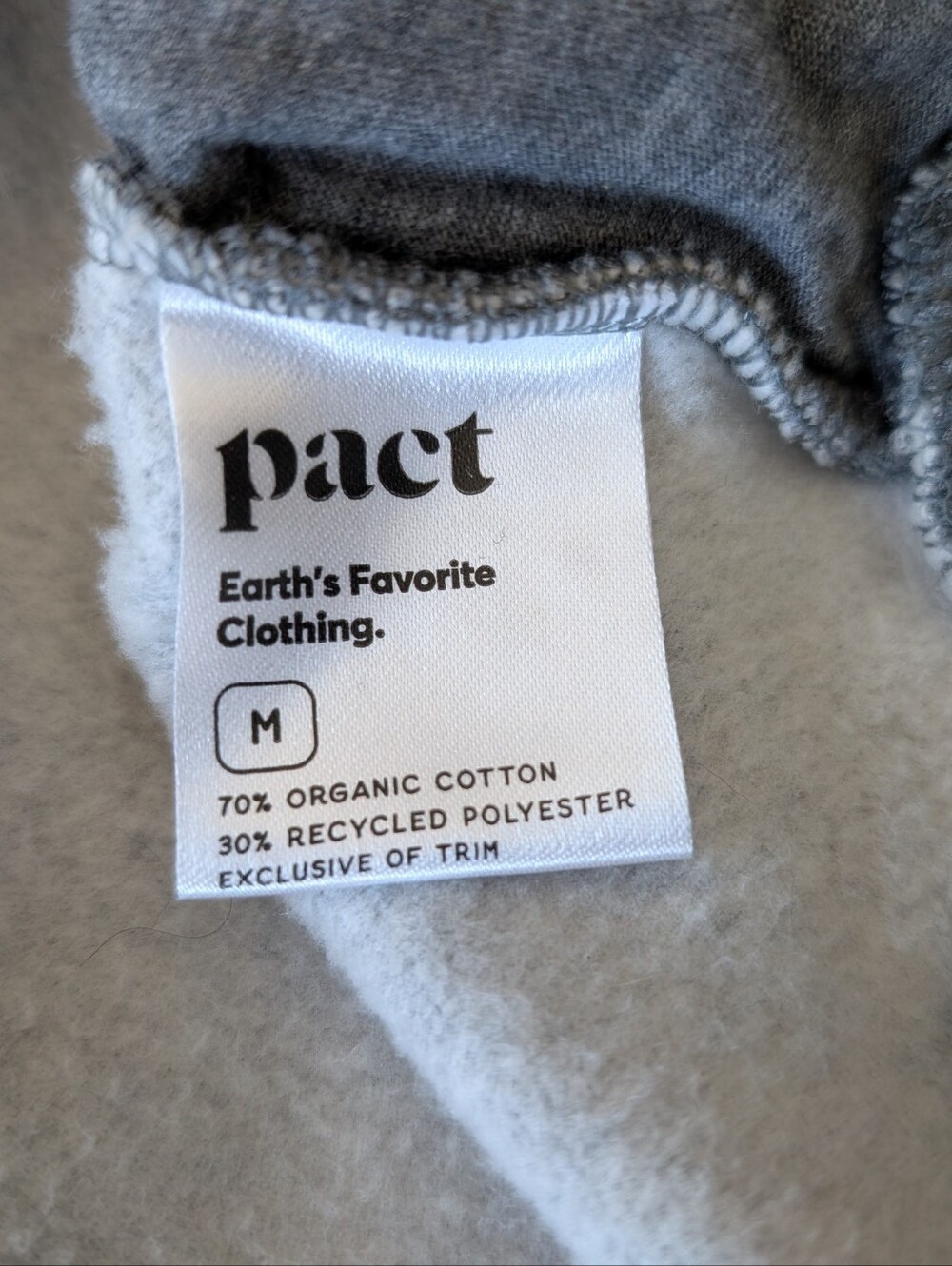 Men's Pact Organic Cotton Sweatshirt, Sz M - Picture 4 of 8